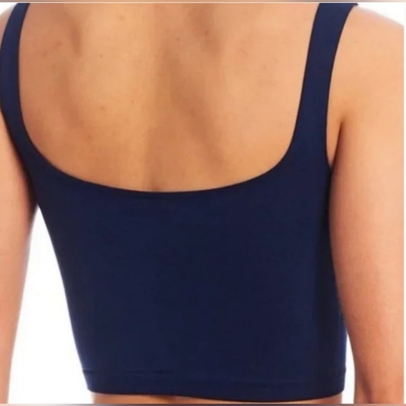 Free People Intimately Scoop Neck Seamless Crop Navy XS/S MSRP $20  FP135 - Picture 5 of 9